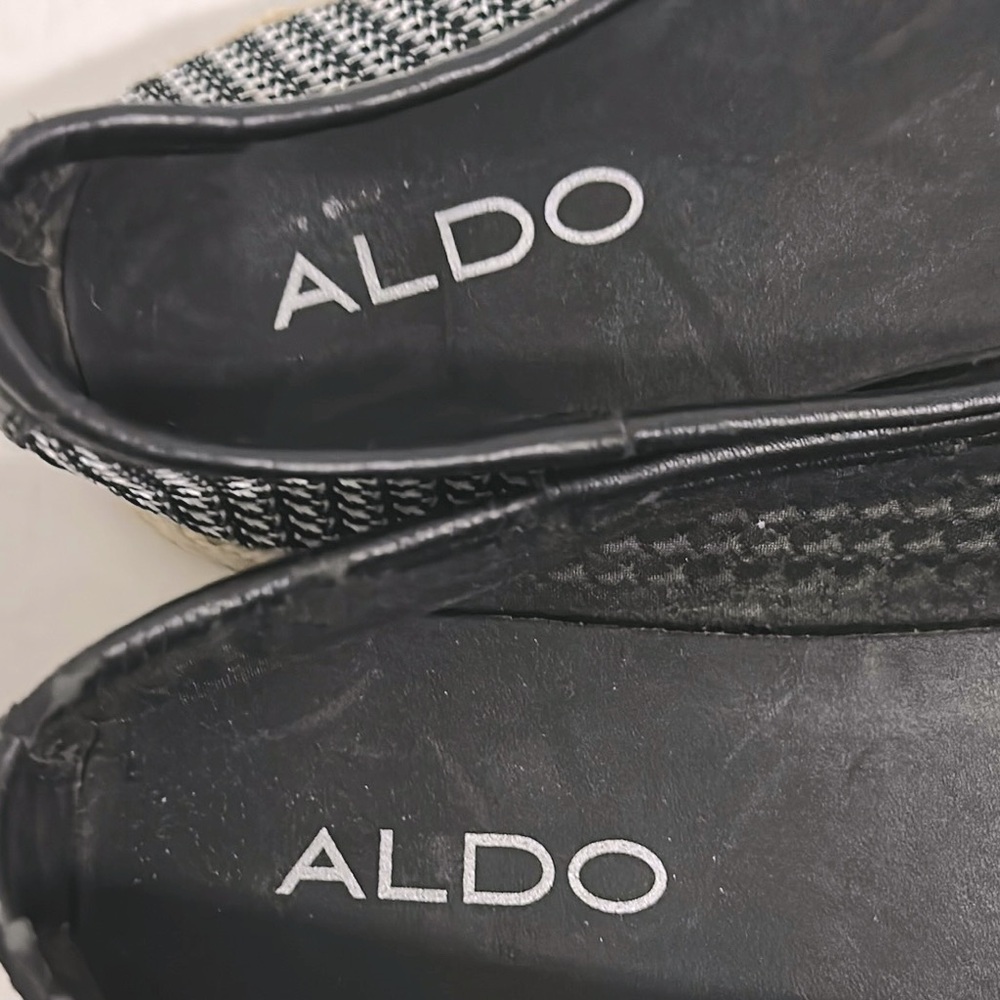 ALDO Black and White Women's Espadrille ballet Flats 8.5 - Picture 9 of 12
